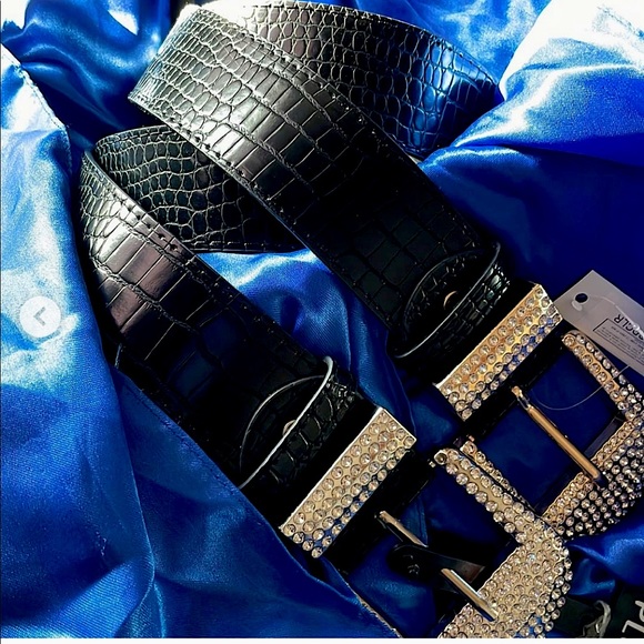 🔥 Faux 🐊 Croc Rhinestone 🤠 belt’s ✨ 💎 - Picture 5 of 6